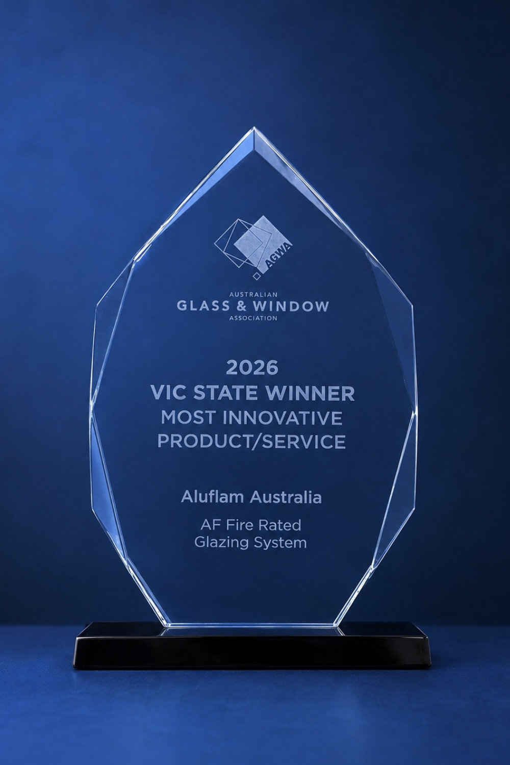 2026 AGWA Victoria Design Award for the Aluflam AF Fire Rated Glazing System
