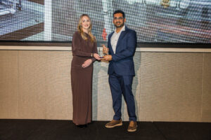 Aluflam Australia receiving the Most Innovative Product/Service Award at the 2026 AGWA Victoria Design Awards